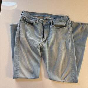 Levi's 513 Light Wash Straight Leg Jeans, Men's Size 34X34 - Classic Denim